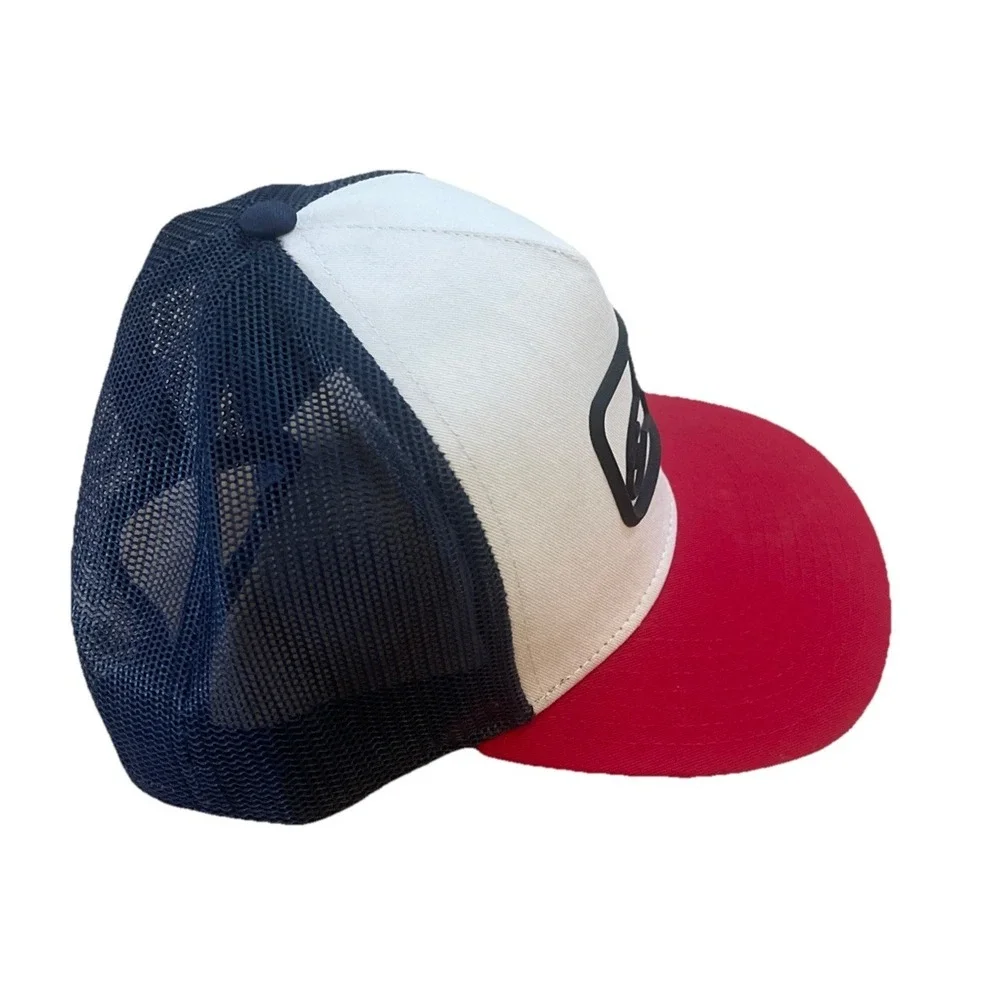 Retro Alpine Stars Trucker Hat Red White And Blue Snap Back